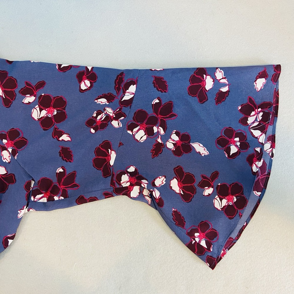 Lane Bryant Peplum‎ Top Plus SZ 26 Purple Floral Print with Bell Sleeves Peasant - Picture 9 of 9